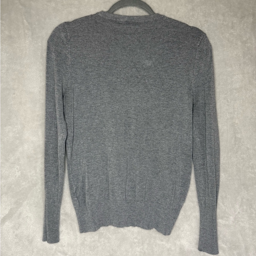 Zenana Outfitters Charcoal V-Neck Sweater - Picture 2 of 4